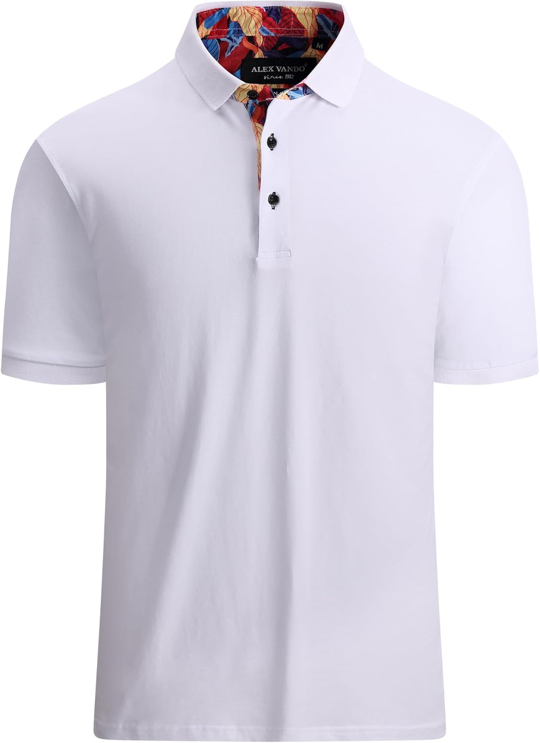 Alex Vando Mens Polo Shirts Short Sleeve Regular Fit Fashion Designed Shirt