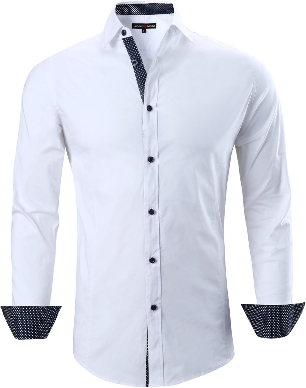 Alex Vando Mens Dress Shirts Regular Fit Long Sleeve Stretch Business Dress Shirts for Men